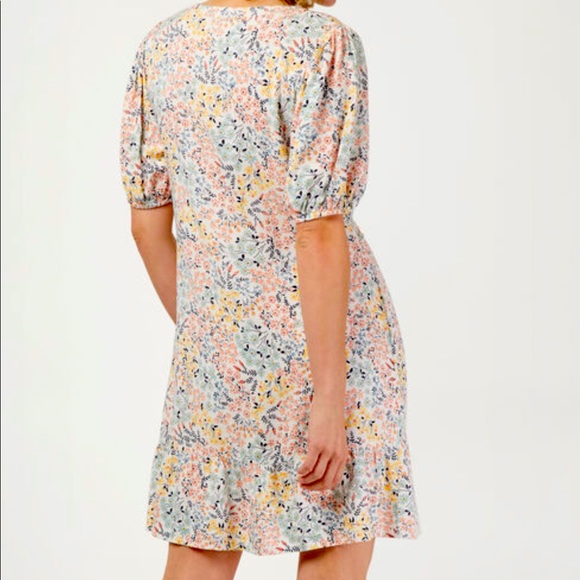 JEANSWEST | Sonia V Neck Casual/ Summer Dress | Coral Print | NWT | Size 12 - Picture 6 of 11